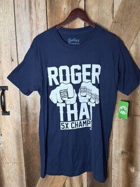 Sullys New England Patriots "ROGER THAT" 5X Super Bowl Champs T-Shirt Sz Large